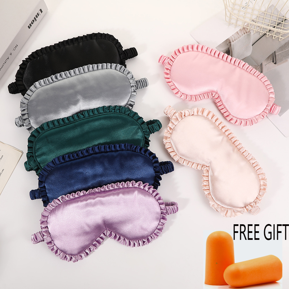 Mask Lanyard Adjustable - 1 Buah Masker Mata Sutra Premium