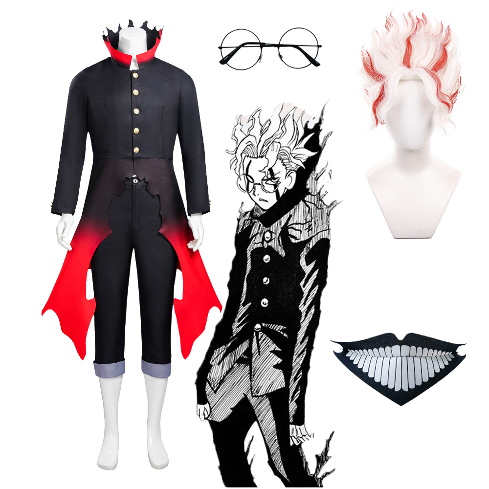 Black Face Mask Pack - Kostum Cosplay Anime Dandadan Okarun Wig