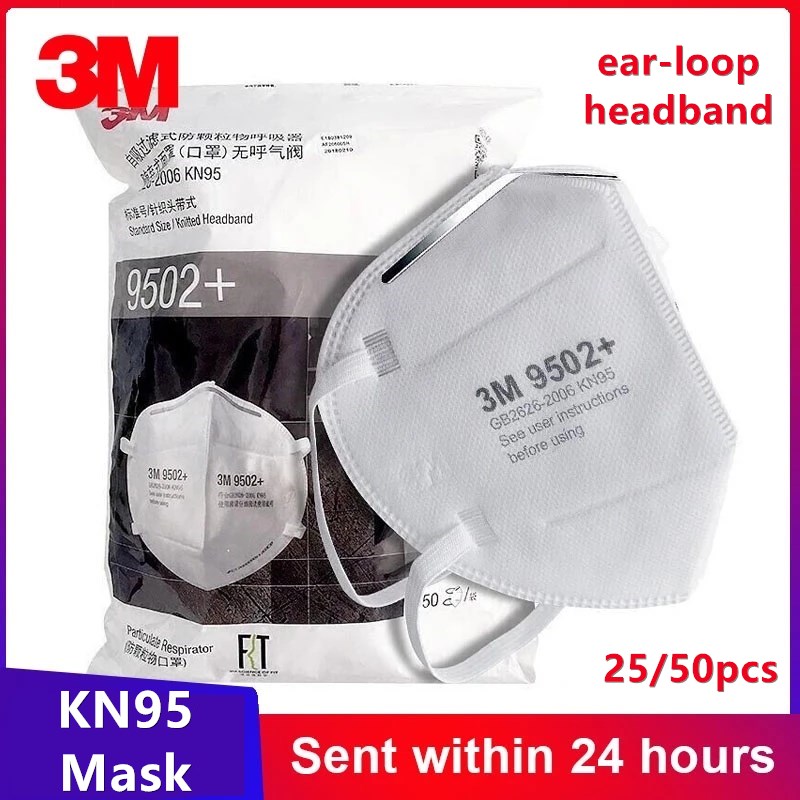 3M Mask 9502+ - 3M KN95 Masker Pelindung Wajah Asli