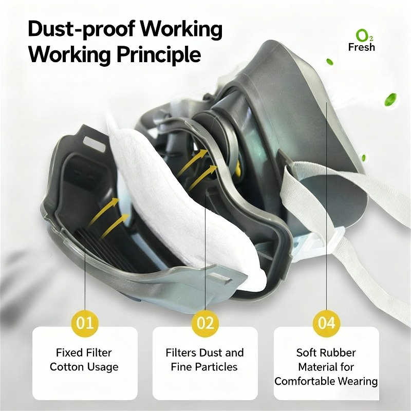 Respirator Debu Masker Karet P - Respirator Half Face ulasan dan harga