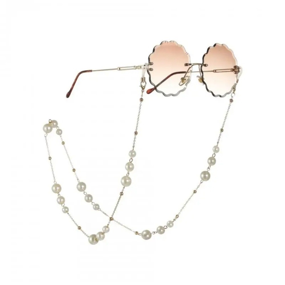Rantai Kacamata Mutiara Trendi - Mask Lanyard Adjustable ulasan dan harga