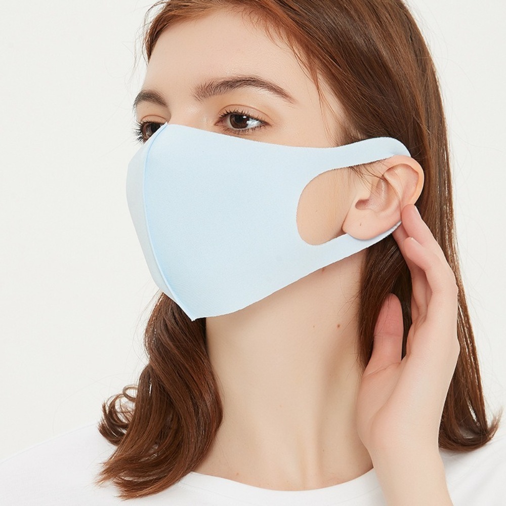 Masker Sutra Es Bernapas Baru  - Cloth Face Mask Washable ulasan dan harga